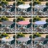 Waterproof Round PVC Table Cover with Wood Grain and Flannel Backing for Patio or Picnic Use