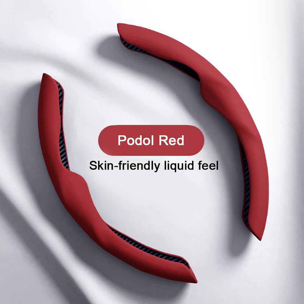 Ulepszona antypoślizgowa osłona kierownicy samochodu Liquid Touch Feeling do Tesla Model 3 Y Steering Wheel Booster Nubuck Wodoodporna