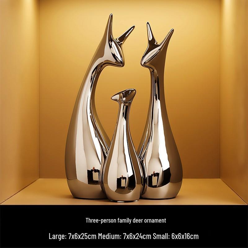 Elegant Ceramic Bear Wine Rack: Red Wine Display and Cup Holder for Luxurious Living Room Decor