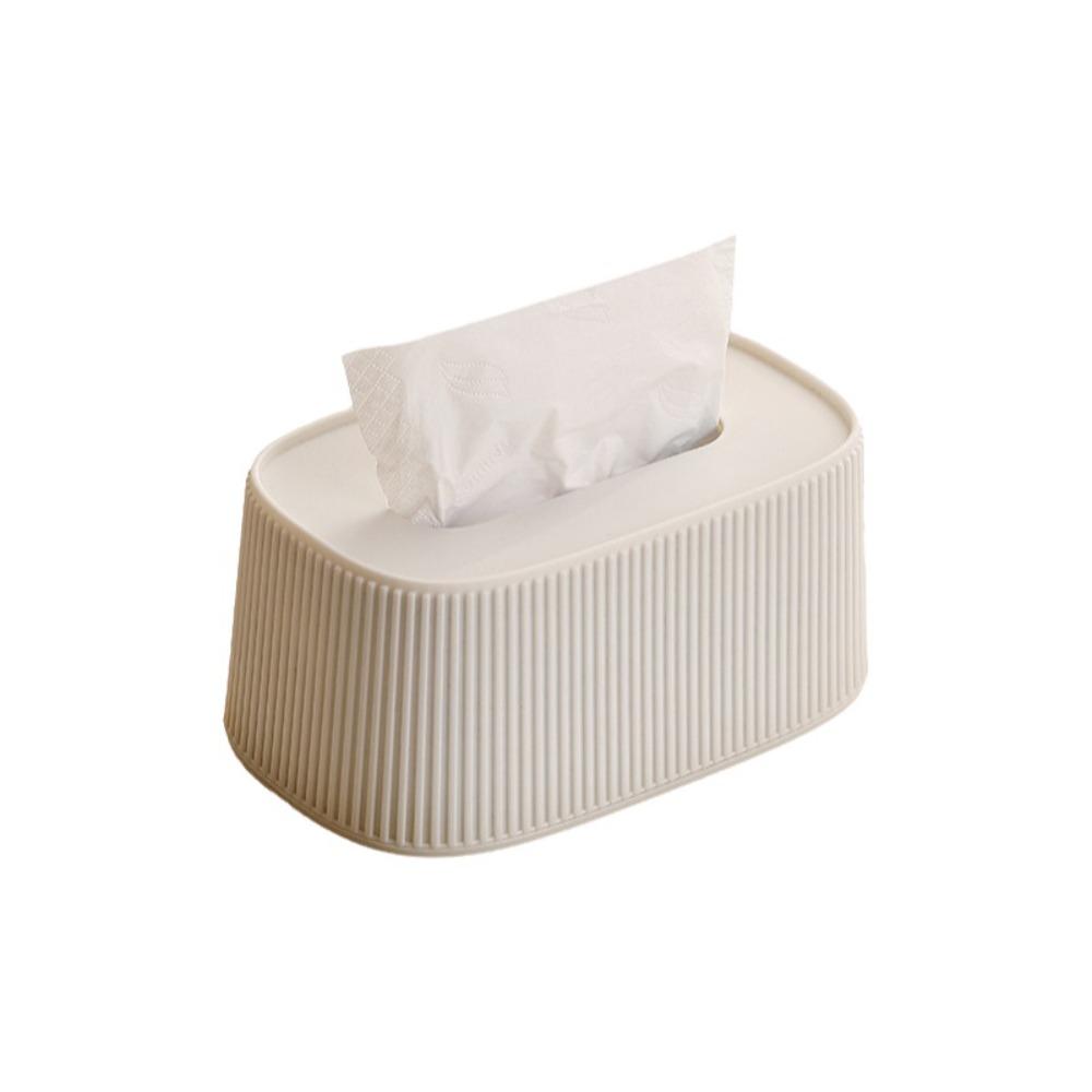 

Wooden/Plastic Cover Napkin Storage Case Smooth Desktop Tissue Dispenser Bedroom White Plastic Lid