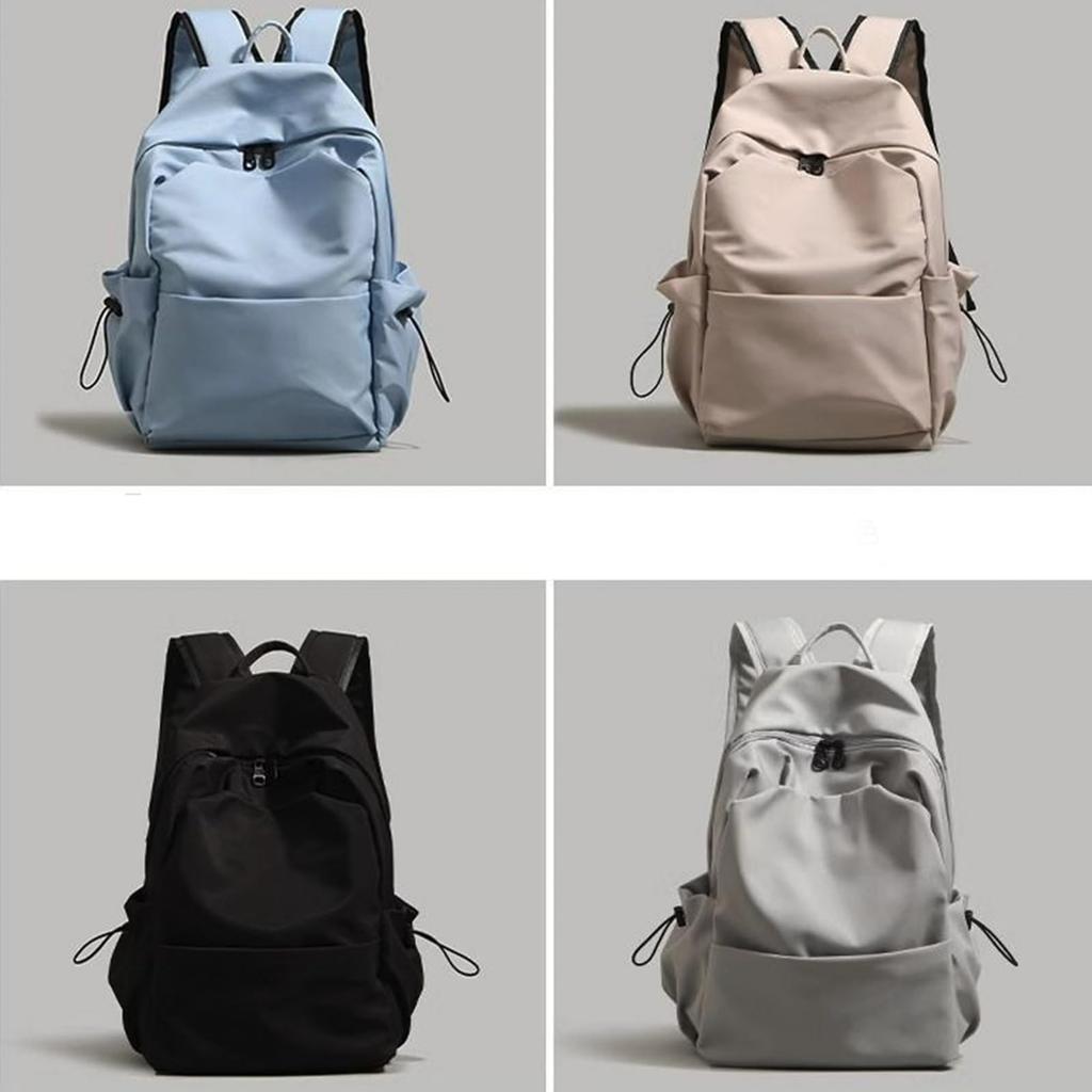 YOVERGA Backpack for Women, High School Students, Popular Student Backpack, Outdoor Nylon Backpack, Large Capacity, Solid Color, Lightweight, Unisex,