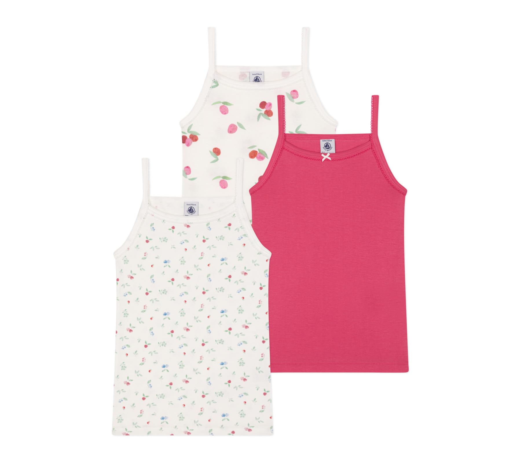 

Комплект из 3 предметов: майка A0D3TA разноцветная 1 5 лет 110 см [Petit Bateau]