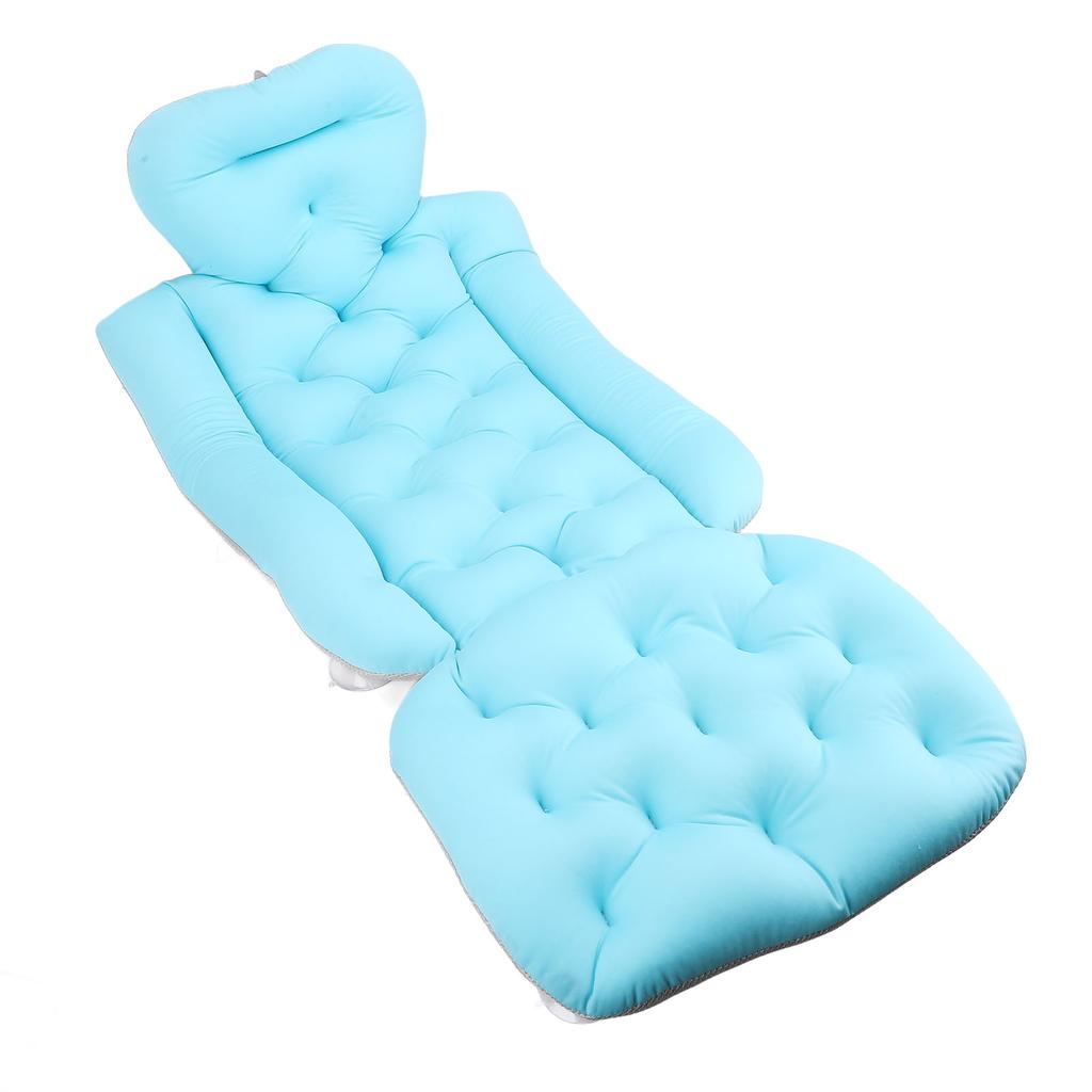 Full Body Bath Pillow Lengthened Type Adult Bath Mat for Hd Neck Support with Suction Cups