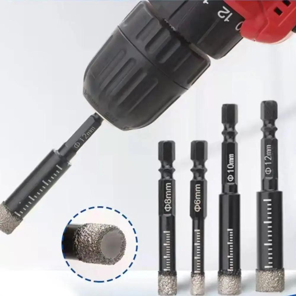 6-16Mm Hexagonal Shank Brazed Dry Ceramic Tile Drill Bit Marble Granite Vitrified Tile Hole Opener Diamond Drill Bit Hole Saw