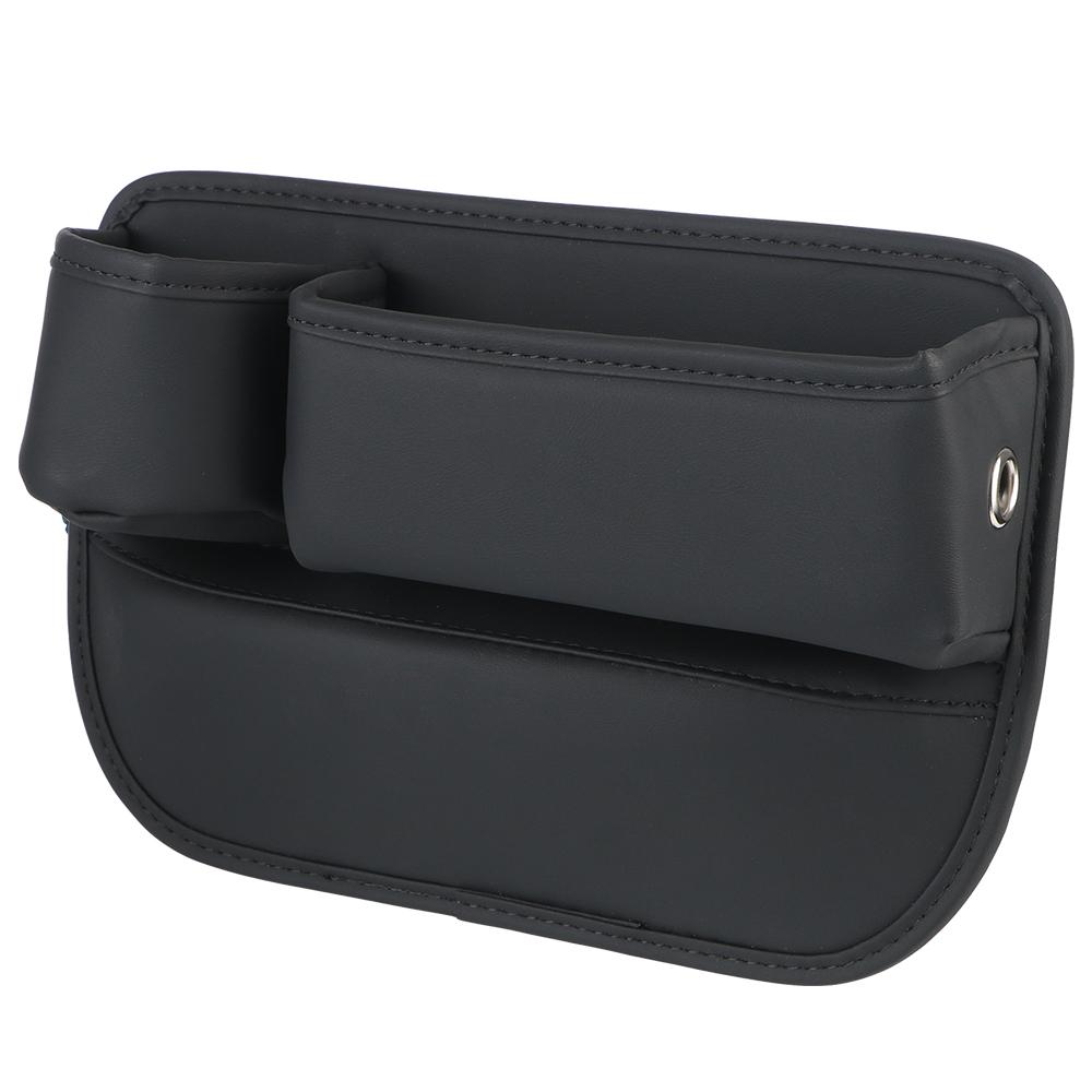 

Автомобильная консольная боковая коробка для хранения с подстаканником, аксессуары для салона автомобиля, искусственная кожа, органайзер для автомобильного сиденья для мобильных телефонов