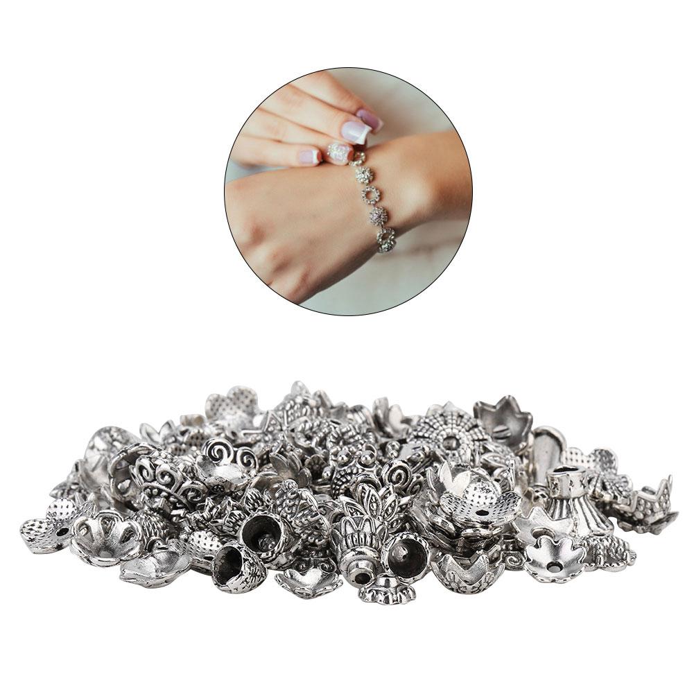 Vintage Bead End Cap Bransoletka Koraliki Wisiorek DIY Biżuteria Ustalenia Making Akcesoria