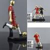 Funny Football Sport Lover Soccer Fans Kick The Ball Style Action Figure Statues Home Ornament Sculpture Desk Decor Figurine Toy