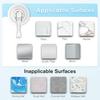 VIS'V Suction Cup Hooks, Small Shower Suction Hooks with Wipes, Heavy Duty, Removable and Reusable, Clear, 2 Pcs