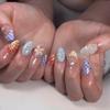 30 Pieces of Three-dimensional Wearing Nail 3D Flower Ocean Wearing Nail Art Starfish Shell Pearl Candlelight Fake Nail Finished Product