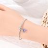 Original Copper Charms Luxury Purple Glowing Butterfly Bird Pendant Beads Fit Bracelet Diy Women Delicate Gift