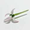 Handmade Glass Orchid Flower Decoration Hand-Blown Mini Floral Ornament with Stem Home Office Indoor Colorful Blossom Figurine
