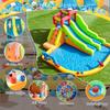Tobogán de Agua Inflable Doble Carril Bouncer Combo Casa de Brincar con Piscina de Agua, Trampolín, Red de Tiro, Canasta, Escalada