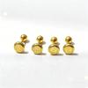 Chic Titanium Steel Stud Earrings for Women - Non-Fading, Screw-Back, Round Pearl & Letter Design