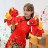 Horse Doll with Fukubukuro Decor Good Luck In Year of The Horse Chinese Style PP Cotton Filling Zodiac Pony Figurine