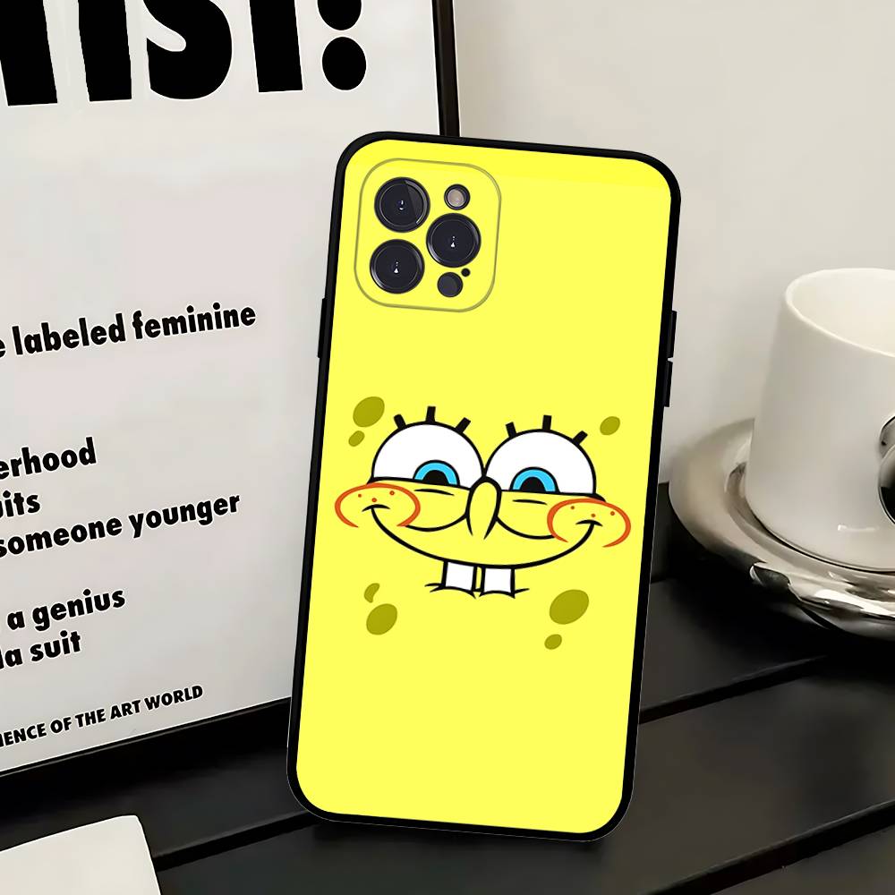 Kreslený S-SpongeBob S-Hranatá Kalhotka Pouzdro na Telefon Pro IPhone 16 15 14 13 12 11 17 Pro Max Jednoduchost Zadní TPU Měkké Pouzdro