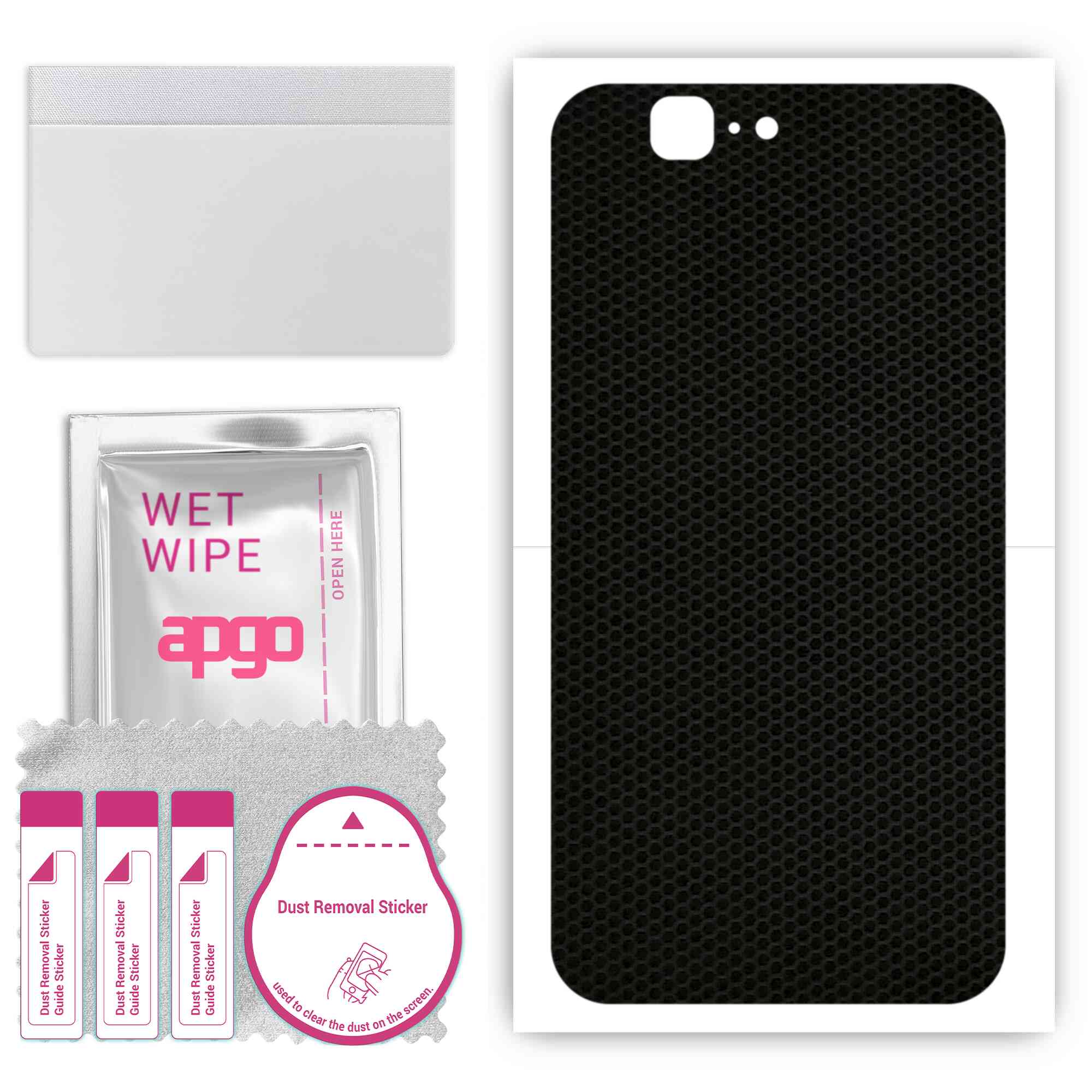 

apgo Protective Skin Sticker for the back compatible with Huawei Ascend G7, Wrap Film, Foil, Vinyl - Pattern Matrix