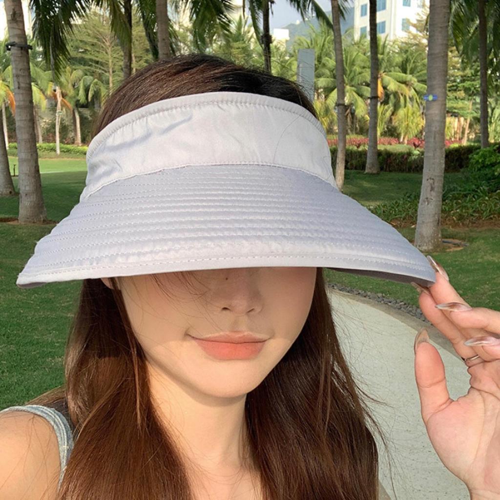 Wide Brim Sun Hat Foldable Anti-UV Beach Visor Caps Hats Ladies Summer Outdoor UV Protection Travel Beach Sport Hiking Caps