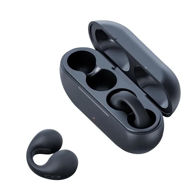 

Air Bone Conduction Wireless Earphone Noise Reduction Handsfree TWS Cuffie Running Earbuds Waterproof Sports Headphones чорний