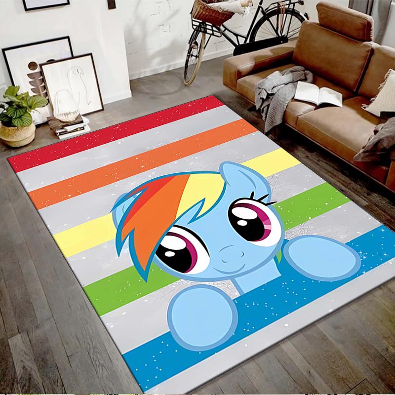 1pc My Little Pony1 Design Printed Area Rug Carpet for Bedroom Living Room Home Decor Rugs Mat Non Slip Mat Rug for Bedside