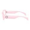 Versace Temple Logo Acetate Rectangular Optical Frame Unisex Couple Model Pink 12618737 O3362U-O548553-Pink 53