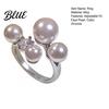 Women Fashion Ring French Style Adjustable Opening Finger Faux Pearl