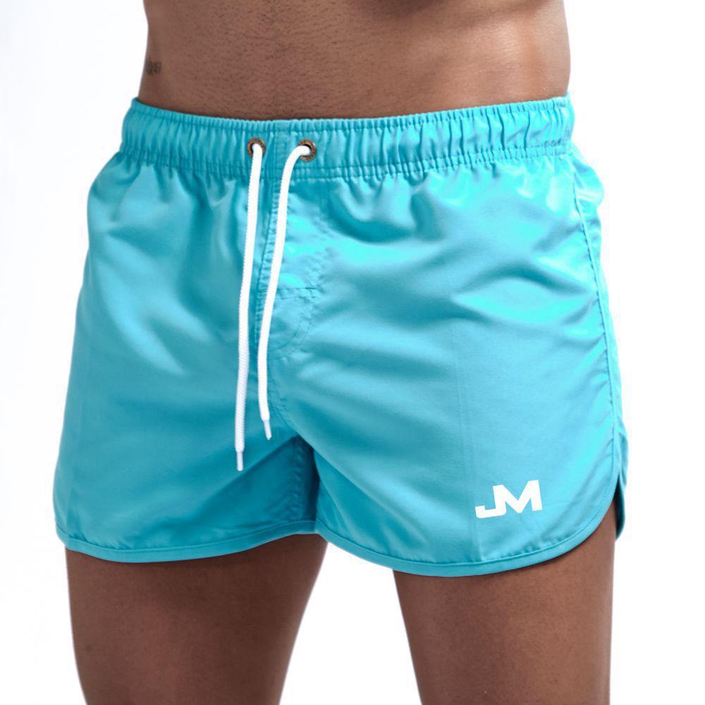 Neue modische Herren-Badeshorts aus Polyester, schnell trocknend, mehrfarbig, Sportshorts, Herren-Dreikammer-Shorts