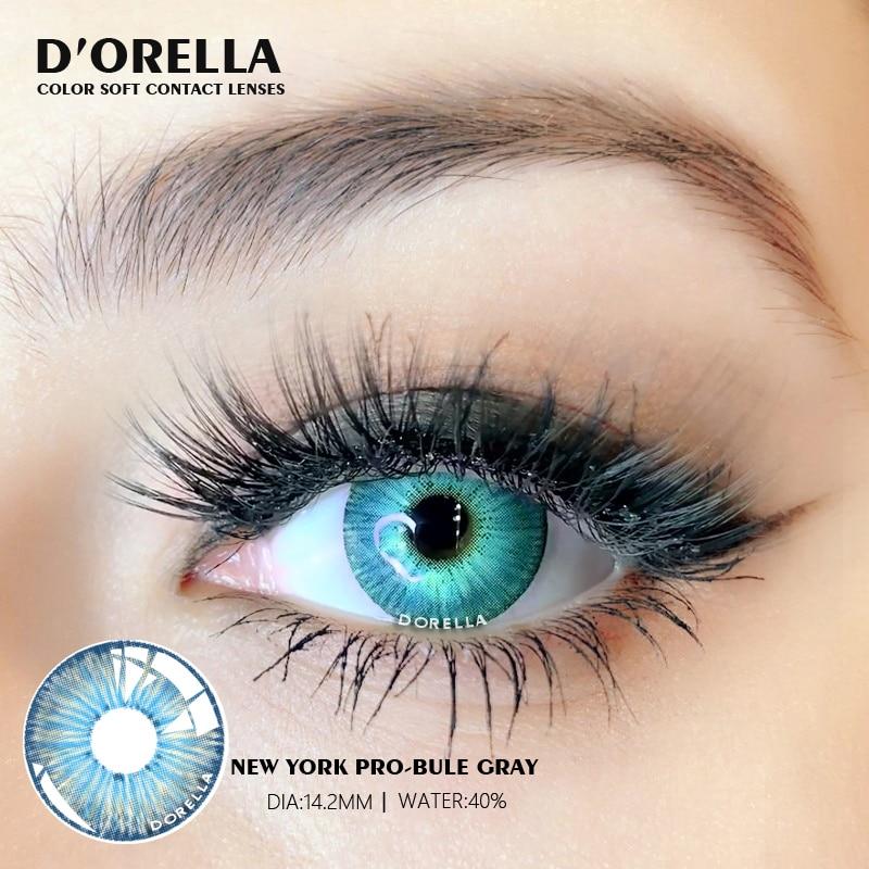 DORELLA 1 Pair (2pcs) NEW Fashion Lenses New York Color Soft Cosplay Contact Lenses for Eyes