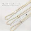 1 Adjustable Hand Braided Curtain Fasteners with Small Metal Drapes - No Punch Size Universal Elastic Curtain Strap