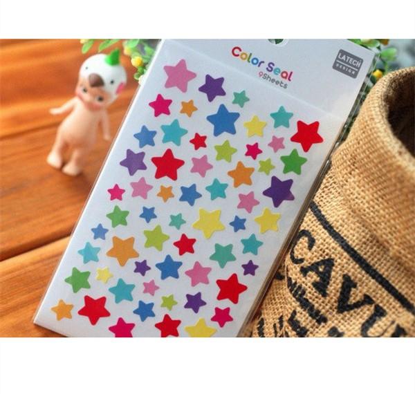 6 Sheets/lot Colorful Decals Funny Toy Kids Paper Diary Journal Scrapbook Decorative Laptop Sticker Classic