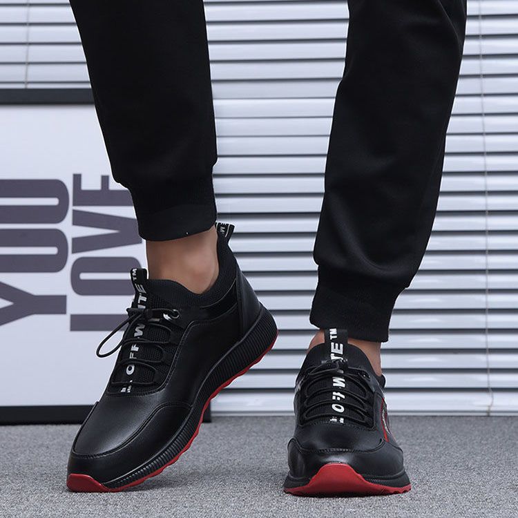 Pánské boty Pohodlné trendy boty Ležérní boty Korejské trendy a všestranné Pánské kožené boty Sportovní běžecké boty Pánské boty