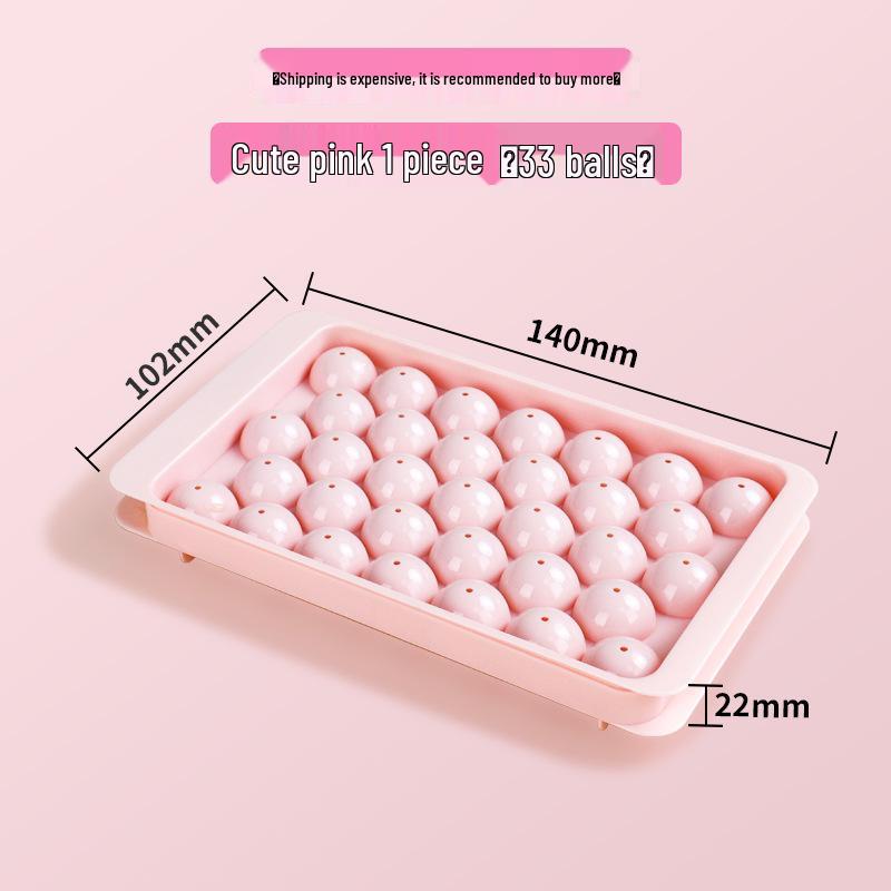 

Large Silicone Ice Cube Tray with Double Layer Mold for Kitchen Storage рожевий