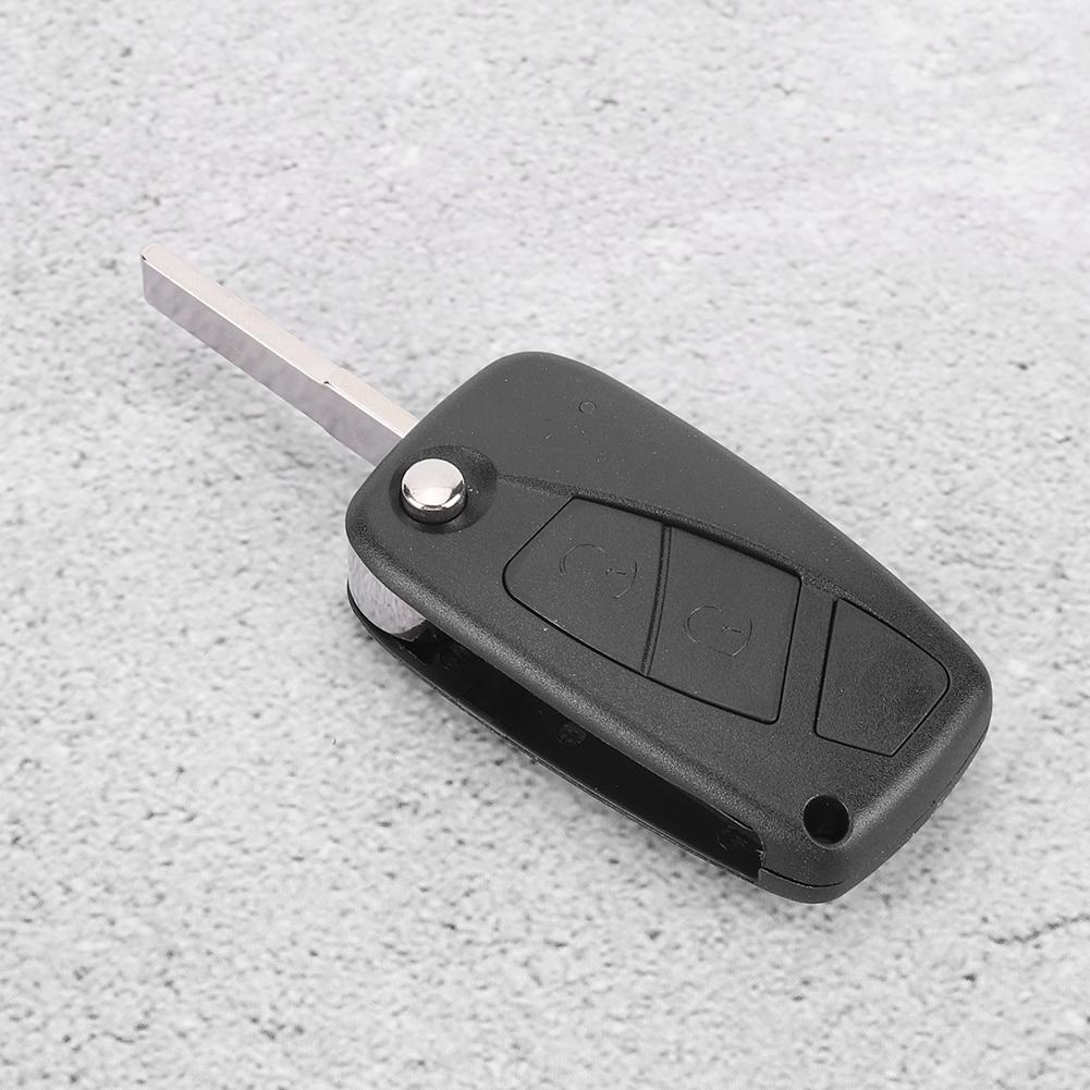 Car 2 Button Remote Key Fob Shell Cover Replacement Auto Accessory Fit for FIAT Color: Black
