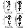 Outdoor Halloween Dancing Skeleton Metal Garden Silhouette