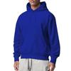 Mens Solid Fleece Hooded Sweatshirt Casual Loose Sports Long Sleeve Pullover