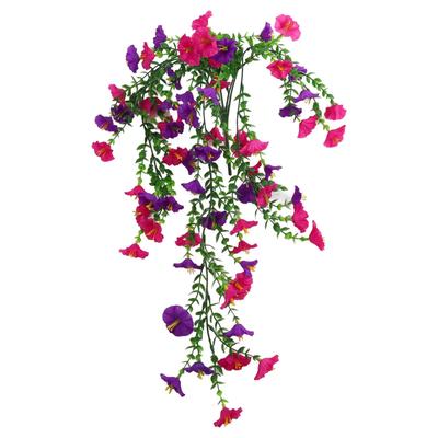 1pc Artificial Flowers Fake Morning Glory Hanging Flowers Plant Indoor Outdoor Home Decoration Simulation Flower
