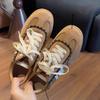Design Sensation Lace-Up German Training Shoes Women's 2025 Spring Summer New Style Small Size Agan Casual German Trainer Shoes