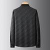 Men's Plus Size Business Diagonal Stripe Long Sleeve Shirt