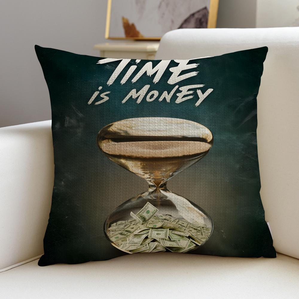 Sharp TTime is MoneyS Cushion Cover Breathable and skinfriendly linen pillowcase square removable and washable cushion
