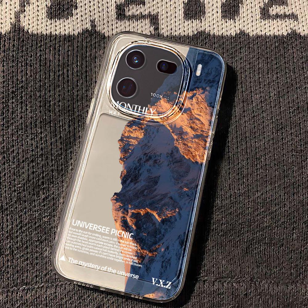 

iQOO12/10/8pro/5/neo5s Snow Mountain Scenery Soft Phone Case with Fine Holes