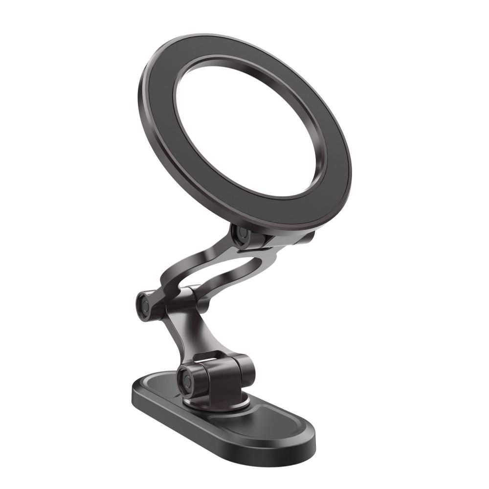 Car Phone Holder Car Magnetic Phone Stand Strong Magnetic 161°Rotatable Foldable Metal Suction Cup Phone Mount for Smart Phones