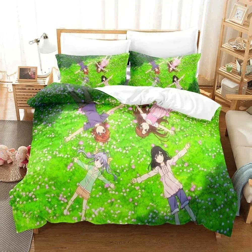 3D Print Anime Non Non Biyori Bedding Set Printed Bed Set With Pillowcase Bed Duvet Cover Soft Queen King Size Bedclothes Home