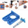 35mm Hole Cutter Concealed Hinge Jig Kit Woodworking Tool with Depth Stop Hinge Drilling Hole Jig for Cabinet Cupboard Door