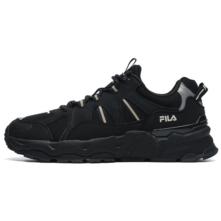 Fila Trek 1S Fabric Synthetic Leather Casual Low-Top Dad Shoes Men Sneakers Black Gray F12M211129FCB
