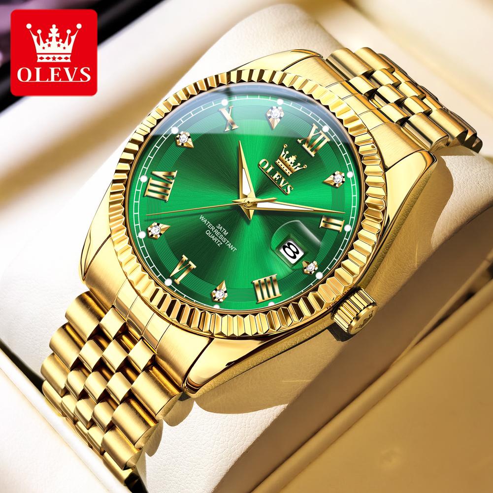 OLEVS 5680 Luxus Herrenuhr Wasserdicht Datum Mode Quarz Uhr für Mann Leuchtend Business Männliche Armbanduhr Echtes Produkt