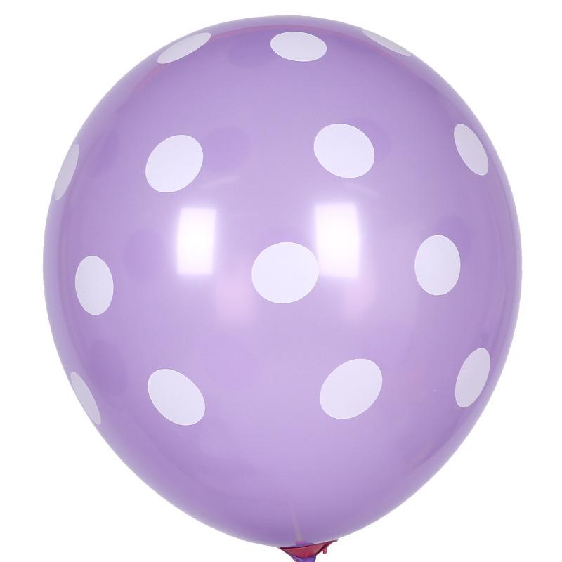 12 Inch Colorful Latex Balloon Birthday Camping Party Children'S Day Polka Dot Print Thickened Balloon