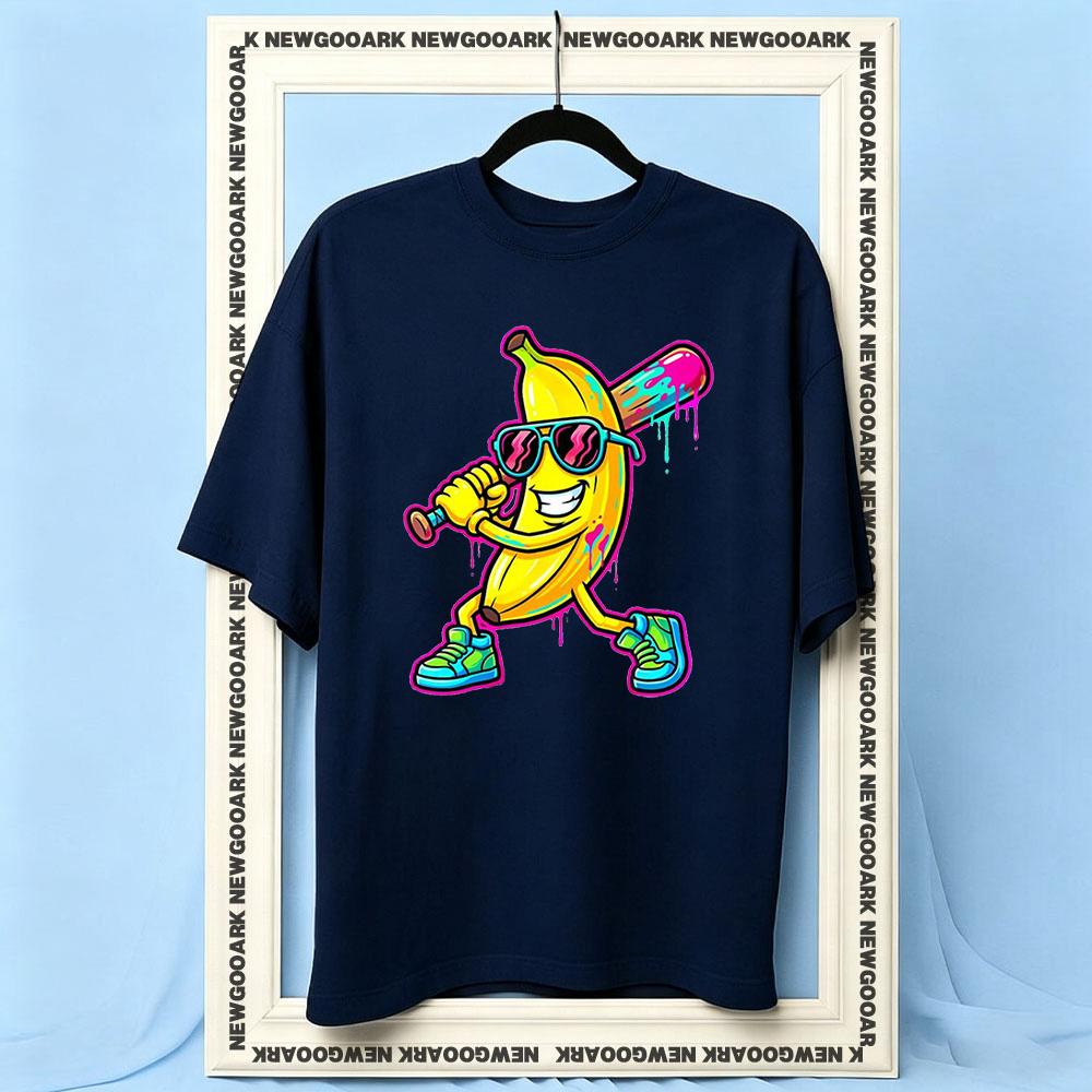 Funny Drip Banana Baseball tshirt Women Unisex Casual cotton printed t shirts Adult Oneck summer outdoors tee Trending S