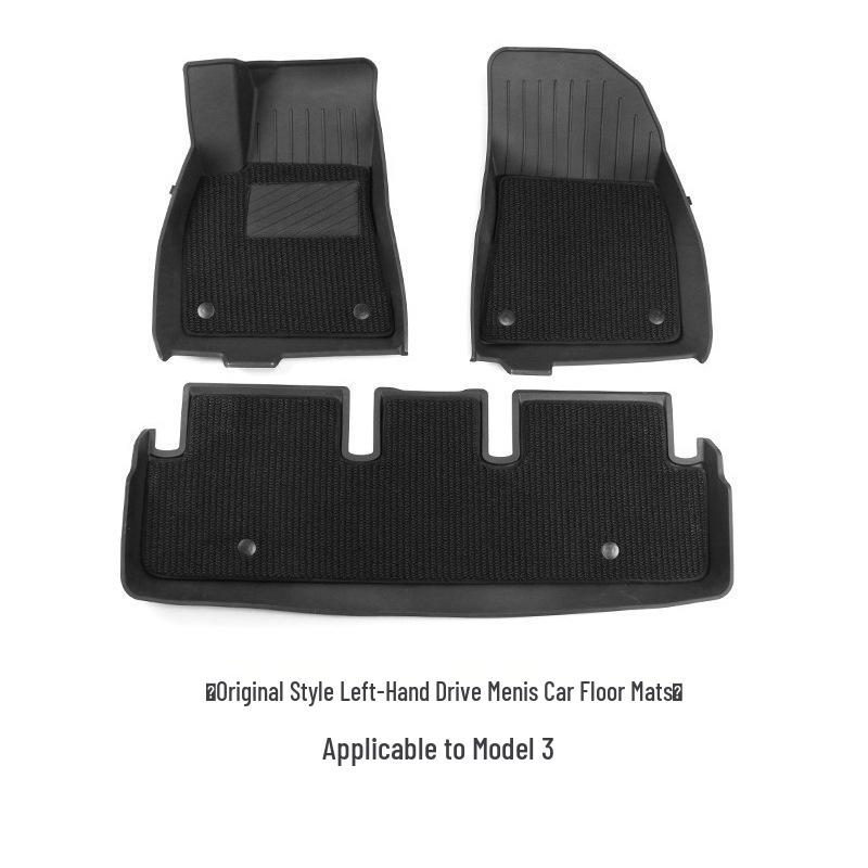 #2025 Tesla Model Y/3 Refresh Floor Mats - Full Coverage Double Layer Design