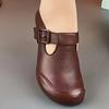 Mom Shoes Casual Chunky Heel Flat Shoes Mid-Heel Comfortable Soft Sole Mom Shoes Spring New Versatile Women's Shoes, Women Shoes