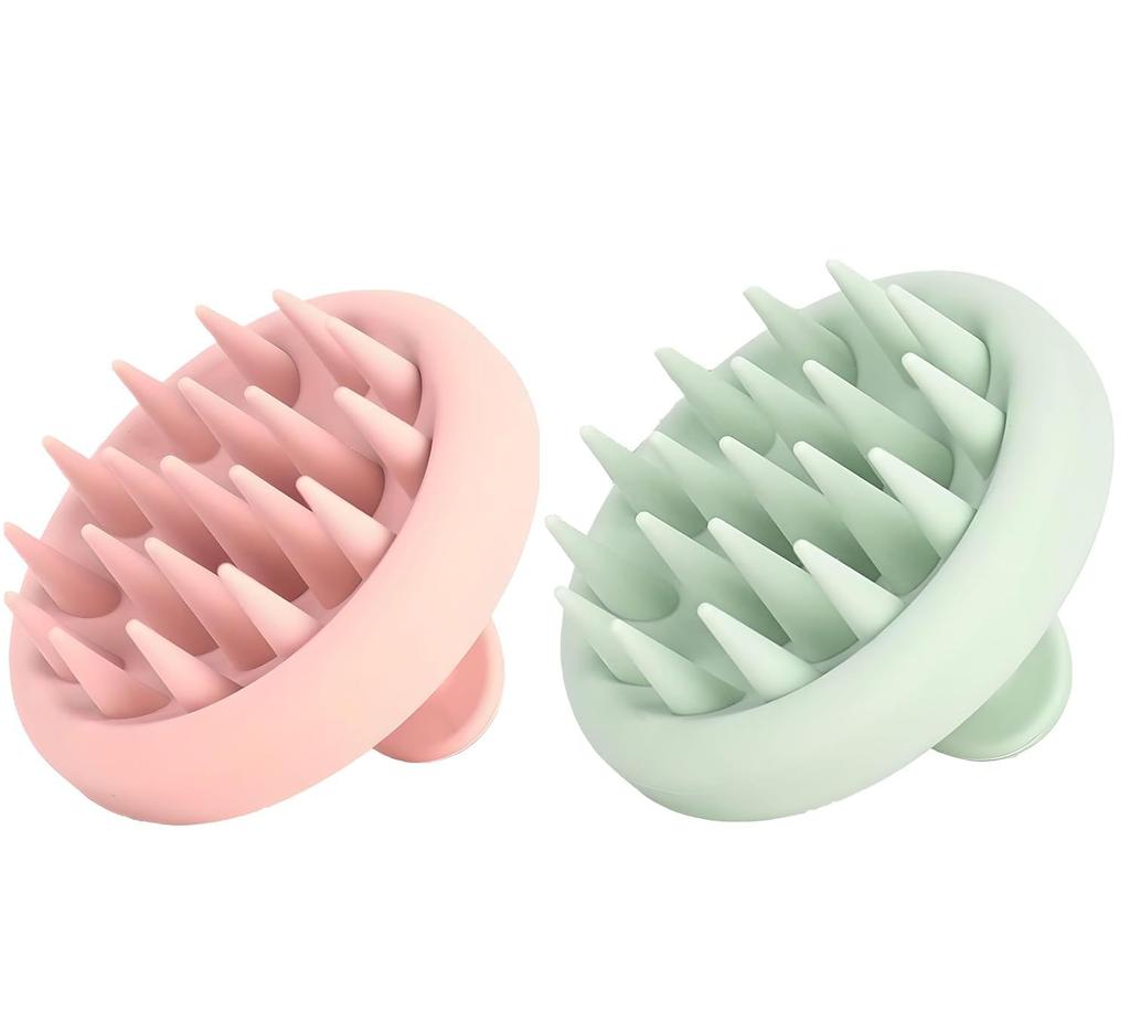 HUDACRUSH Pink Unibody Silicone Scalp Massager for Hair Growth, Scalp Scrubber, Head Massager for Hair Growth, Deep Cleansing Dandruff Removal Br