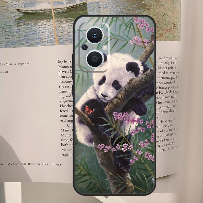 Panda Animal Cute Bear Cover For OPPO Reno 14F 11F 12F 13F 10 11 12 13 14 Pro 7 8 Lite OPPO Find X6 X8 X9 Pro Case